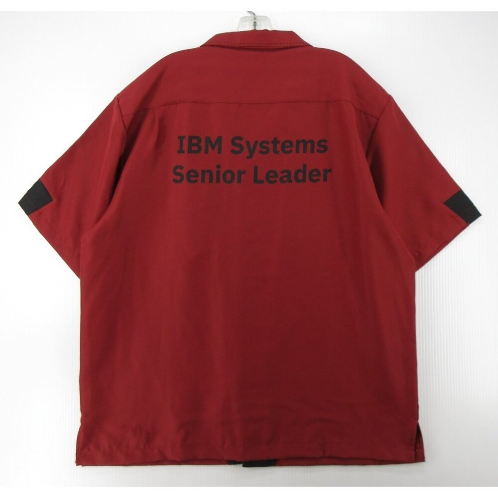 Hilton Shirt Large Red Bowling Rolling IBM Systems Leader Rockabilly